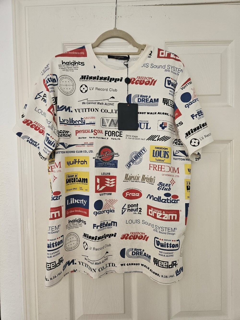 Nwt Unsex Louis Vuitton Short Sleeve Shirt Car Racing Logo Style-MLK JR edition